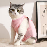 Maxbell Cat Recovery Suit Outfits Prevent Licking Pets Clothes for After Spay Kitten Pink M
