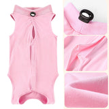 Maxbell Cat Recovery Suit Outfits Prevent Licking Pets Clothes for After Spay Kitten Pink M