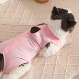 Maxbell Cat Recovery Suit Outfits Prevent Licking Pets Clothes for After Spay Kitten Pink M