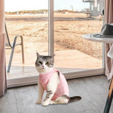Maxbell Cat Recovery Suit Outfits Prevent Licking Pets Clothes for After Spay Kitten Pink L