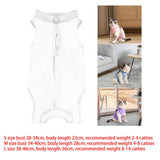 Maxbell Cat Recovery Suit Outfits Prevent Licking Pets Clothes for After Spay Kitten Blue L
