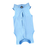 Maxbell Cat Recovery Suit Outfits Prevent Licking Pets Clothes for After Spay Kitten Blue L