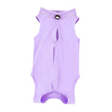 Maxbell Cat Recovery Suit Outfits Prevent Licking Pets Clothes for After Spay Kitten Purple M