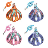 Maxbell Cat Harness and Leash Set Escape Proof Lightweight Soft Padded Kitty Harness S Orange and Green