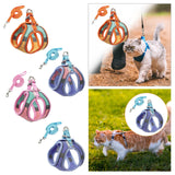 Maxbell Cat Harness and Leash Set Escape Proof Lightweight Soft Padded Kitty Harness S Orange and Green