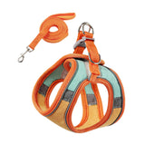 Maxbell Cat Harness and Leash Set Escape Proof Lightweight Soft Padded Kitty Harness S Orange and Green