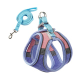 Maxbell Cat Harness and Leash Set Escape Proof Lightweight Soft Padded Kitty Harness S Blue and Pink