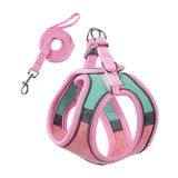 Maxbell Cat Harness and Leash Set Escape Proof Lightweight Soft Padded Kitty Harness S Pink and Green