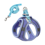 Maxbell Cat Harness and Leash Set Escape Proof Lightweight Soft Padded Kitty Harness S Blue