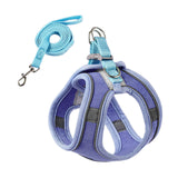 Maxbell Cat Harness and Leash Set Escape Proof Lightweight Soft Padded Kitty Harness M Blue