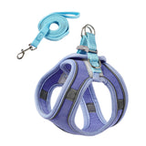 Maxbell Cat Harness and Leash Set Escape Proof Lightweight Soft Padded Kitty Harness M Blue