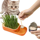 Maxbell Seed Sprouter Tray Hydroponic Cat Grass Box for Seedling Greenhouse Planting Orange