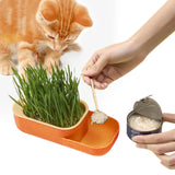 Maxbell Seed Sprouter Tray Hydroponic Cat Grass Box for Seedling Greenhouse Planting Orange