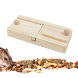 Maxbell Wooden Enrichment Foraging Toy Chew Toys Interactive for Gerbil Rabbit style A