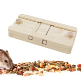 Maxbell Wooden Enrichment Foraging Toy Chew Toys Interactive for Gerbil Rabbit style B