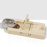 Maxbell Wooden Enrichment Foraging Toy Chew Toys Interactive for Gerbil Rabbit style B