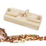 Maxbell Wooden Enrichment Foraging Toy Chew Toys Interactive for Gerbil Rabbit style D