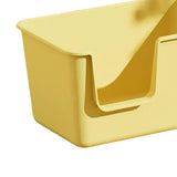 Maxbell Pet Litter Tray Litter Pan Cage Kitty Easy to Clean Open Top Cats Litter Box Yellow
