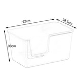 Maxbell Pet Litter Tray Litter Pan Cage Kitty Easy to Clean Open Top Cats Litter Box Yellow