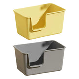 Maxbell Pet Litter Tray Litter Pan Cage Kitty Easy to Clean Open Top Cats Litter Box Yellow