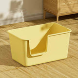 Maxbell Pet Litter Tray Litter Pan Cage Kitty Easy to Clean Open Top Cats Litter Box Yellow