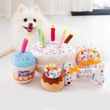 Maxbell Candle Cupcake Pet Products Surprise Gift Dog Puppy Toys Plush Dog Toy