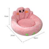 Maxbell Round Warm Cat Beds Self Warming Dog Cat Bed for Small Pet Kitten Pomeranian Pink