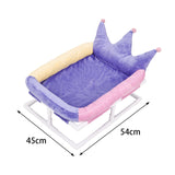 Maxbell Elevated Cat Bed Anti Slip Bottom Nests Kennel Pad for Couches Chairs Indoor Violet