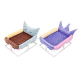 Maxbell Elevated Cat Bed Anti Slip Bottom Nests Kennel Pad for Couches Chairs Indoor Violet