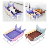 Maxbell Elevated Cat Bed Anti Slip Bottom Nests Kennel Pad for Couches Chairs Indoor Violet