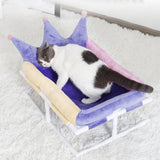 Maxbell Elevated Cat Bed Anti Slip Bottom Nests Kennel Pad for Couches Chairs Indoor Violet