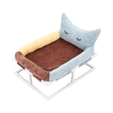 Maxbell Elevated Cat Bed Anti Slip Bottom Nests Kennel Pad for Couches Chairs Indoor Brown