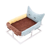 Maxbell Elevated Cat Bed Anti Slip Bottom Nests Kennel Pad for Couches Chairs Indoor Brown