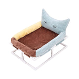 Maxbell Elevated Cat Bed Anti Slip Bottom Nests Kennel Pad for Couches Chairs Indoor Brown