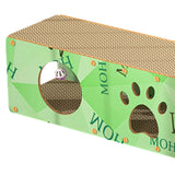 Maxbell Cat Scratching House Play Tunnel Hideaway for Indoor Cat Kitty Small Animals XL Green