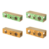 Maxbell Cat Scratching House Play Tunnel Hideaway for Indoor Cat Kitty Small Animals XL Green