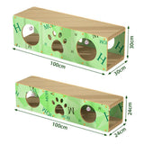 Maxbell Cat Scratching House Play Tunnel Hideaway for Indoor Cat Kitty Small Animals XL Green