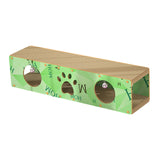 Maxbell Cat Scratching House Play Tunnel Hideaway for Indoor Cat Kitty Small Animals XL Green