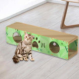 Maxbell Cat Scratching House Play Tunnel Hideaway for Indoor Cat Kitty Small Animals XL Green