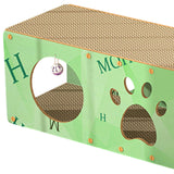Maxbell Cat Scratching House Play Tunnel Hideaway for Indoor Cat Kitty Small Animals 2XL Green