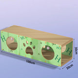 Maxbell Cat Scratching House Play Tunnel Hideaway for Indoor Cat Kitty Small Animals 2XL Green