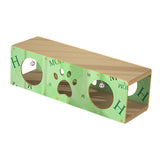 Maxbell Cat Scratching House Play Tunnel Hideaway for Indoor Cat Kitty Small Animals 2XL Green