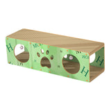 Maxbell Cat Scratching House Play Tunnel Hideaway for Indoor Cat Kitty Small Animals 2XL Green