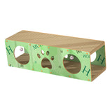 Maxbell Cat Scratching House Play Tunnel Hideaway for Indoor Cat Kitty Small Animals 2XL Green