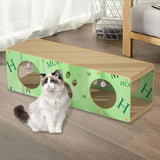 Maxbell Cat Scratching House Play Tunnel Hideaway for Indoor Cat Kitty Small Animals 2XL Green