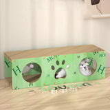 Maxbell Cat Scratching House Play Tunnel Hideaway for Indoor Cat Kitty Small Animals 2XL Green