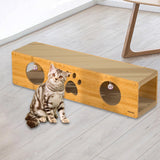 Maxbell Cat Scratching House Play Tunnel Hideaway for Indoor Cat Kitty Small Animals XL Yellow
