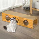 Maxbell Cat Scratching House Play Tunnel Hideaway for Indoor Cat Kitty Small Animals XL Yellow