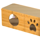 Maxbell Cat Scratching House Play Tunnel Hideaway for Indoor Cat Kitty Small Animals XL Yellow