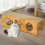 Maxbell Cat Scratching House Play Tunnel Hideaway for Indoor Cat Kitty Small Animals 2XL Yellow